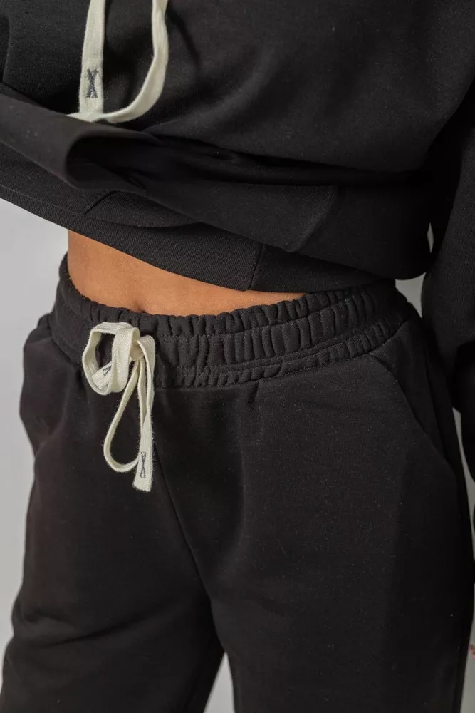 Купить Спортивный костюм женский однотонный, цвет черный, 244R1070AG - Фото №6