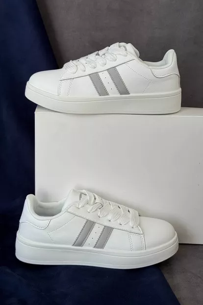 Кеди жіночі, колір біло-сірий, 248RJH100-17