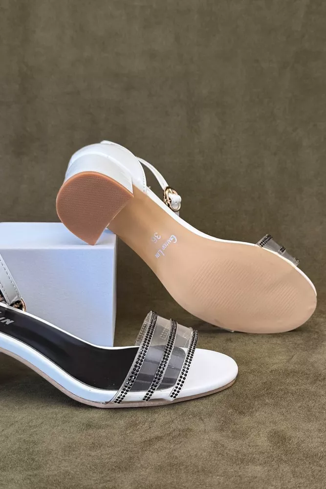 Купити Босоніжки жіночі, колір білий, 243RE280 оптом - Фото №5