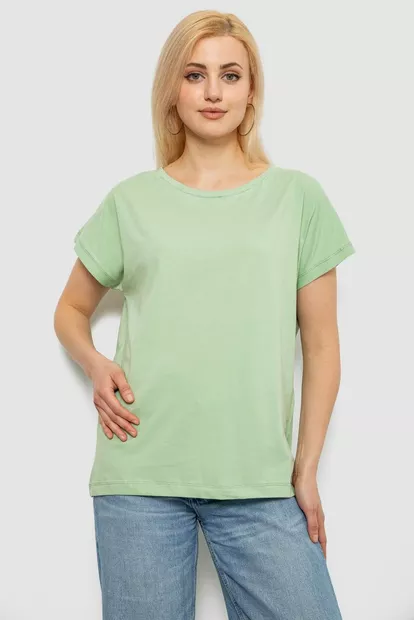 Футболка женская однотонная, цвет оливковый, 244R2300
