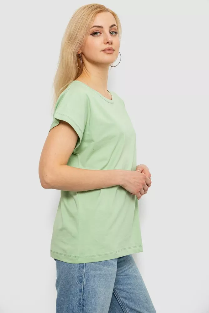 Купить Футболка женская однотонная, цвет оливковый, 244R2300 - Фото №3