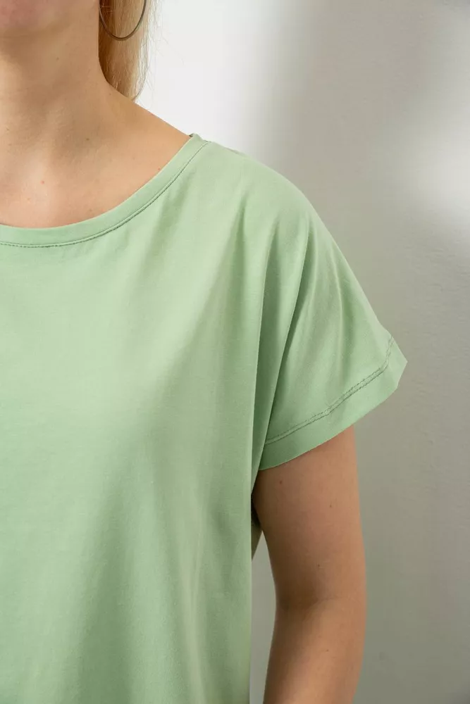 Купить Футболка женская однотонная, цвет оливковый, 244R2300 - Фото №5