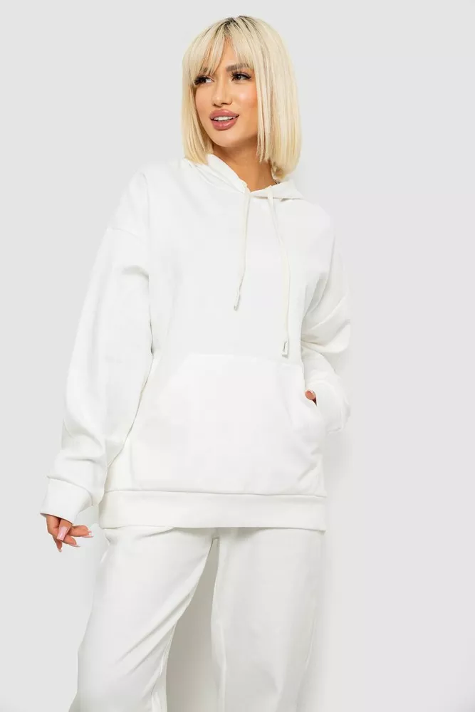 Купить Спортивный костюм женский однотонный, цвет молочный, 244R1070AG - Фото №2