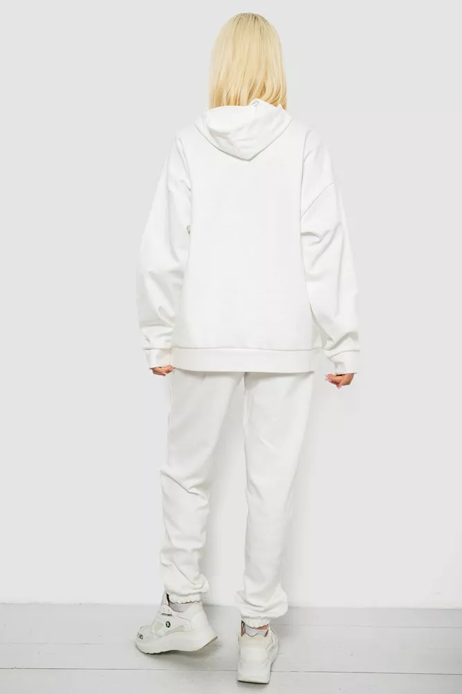 Купить Спортивный костюм женский однотонный, цвет молочный, 244R1070AG - Фото №4