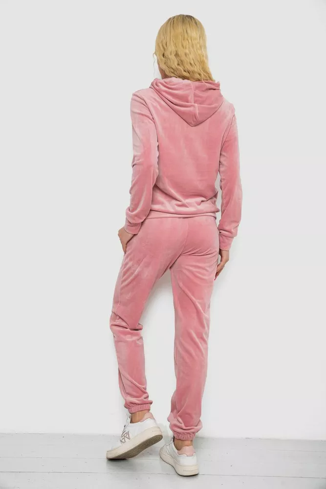 Купить Спортивный костюм женский велюровый  -уценка, цвет розовый, 238R58570-U-15 - Фото №4