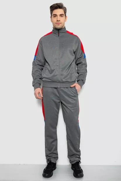 Спортивный костюм мужской двухнитка  -уценка, цвет серый, 129R5215-U