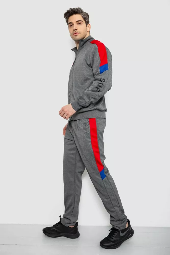 Купить Спортивный костюм мужской двухнитка  -уценка, цвет серый, 129R5215-U-4 - Фото №3