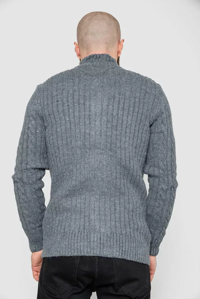 Купити Кофта чоловіча на ґудзиках, колір сірий, 214R10633 оптом - Фото №3