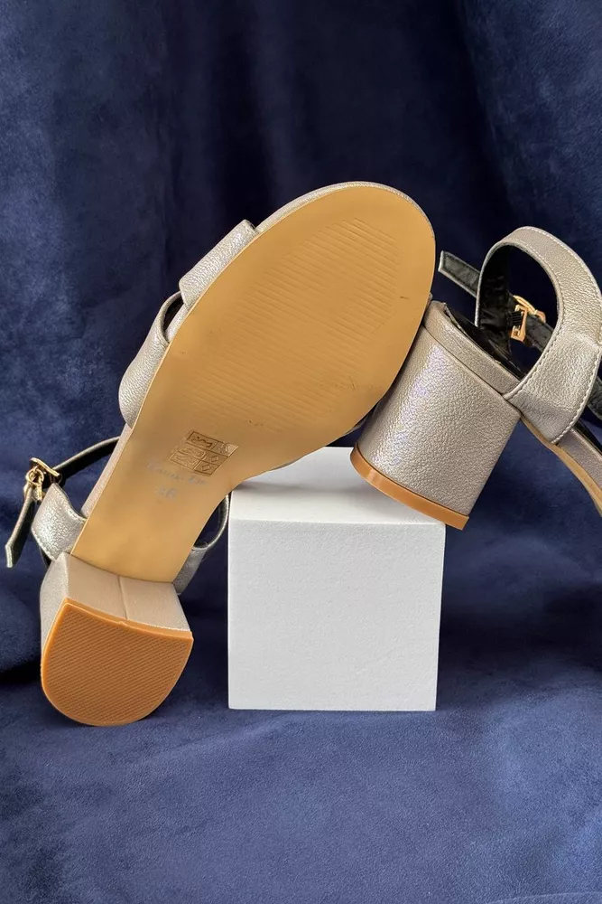 Купить Босоножки женские, цвет серый, 243RE238 - Фото №5