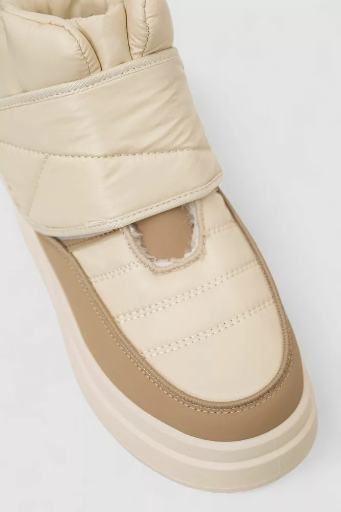 Купити Дутики жіночі зимові на хутрі, колір бежево-коричневий, 248RLM10 - Фото №2