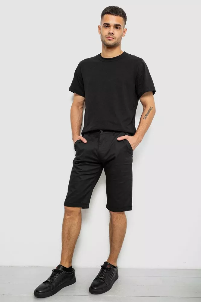 Купити Шорти чоловічі класичні, колір чорний, 243RY351 - Фото №2