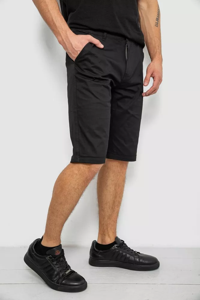 Купити Шорти чоловічі класичні, колір чорний, 243RY351 - Фото №3