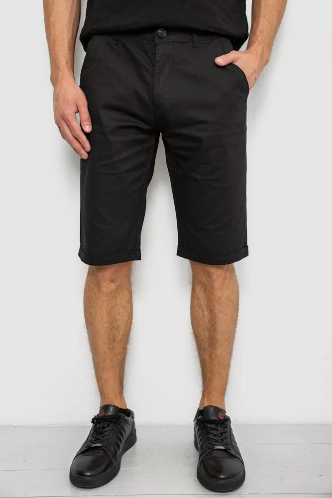 Купити Шорти чоловічі класичні, колір чорний, 243RY351 - Фото №1