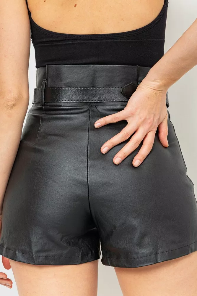 Купить Шорты женские экокожа, цвет черный, 230R650 оптом - Фото №4