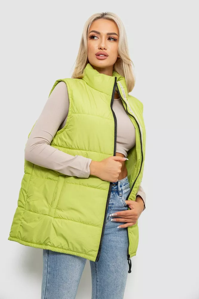 Купить Жилет женский демисезонный  -уценка, цвет фисташковый, 257R95-U-2 - Фото №3