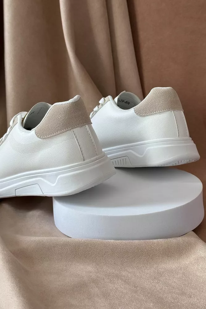 Купить Кеды мужские, цвет бело-бежевый, 248RR129-8R - Фото №4