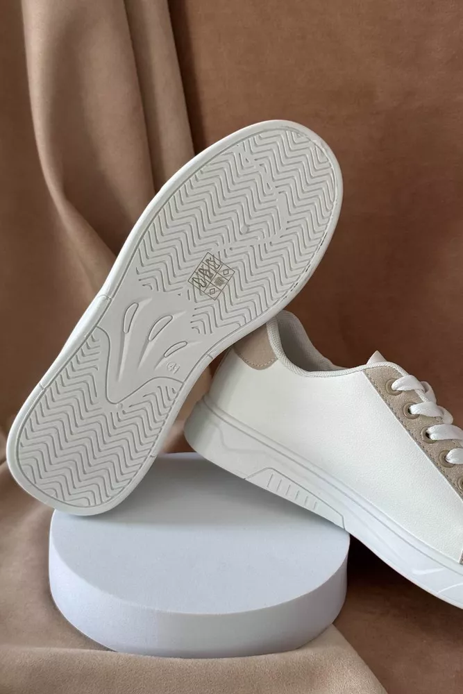 Купить Кеды мужские, цвет бело-бежевый, 248RR129-8R - Фото №5