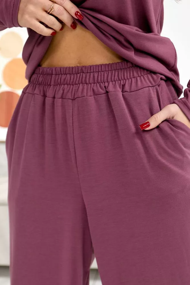 Купить Костюм женский повседневный, цвет сливовый, 257R603 - Фото №8