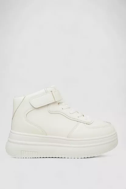 Кросівки жіночі зимові на хутрі, колір білий, 248RAM03