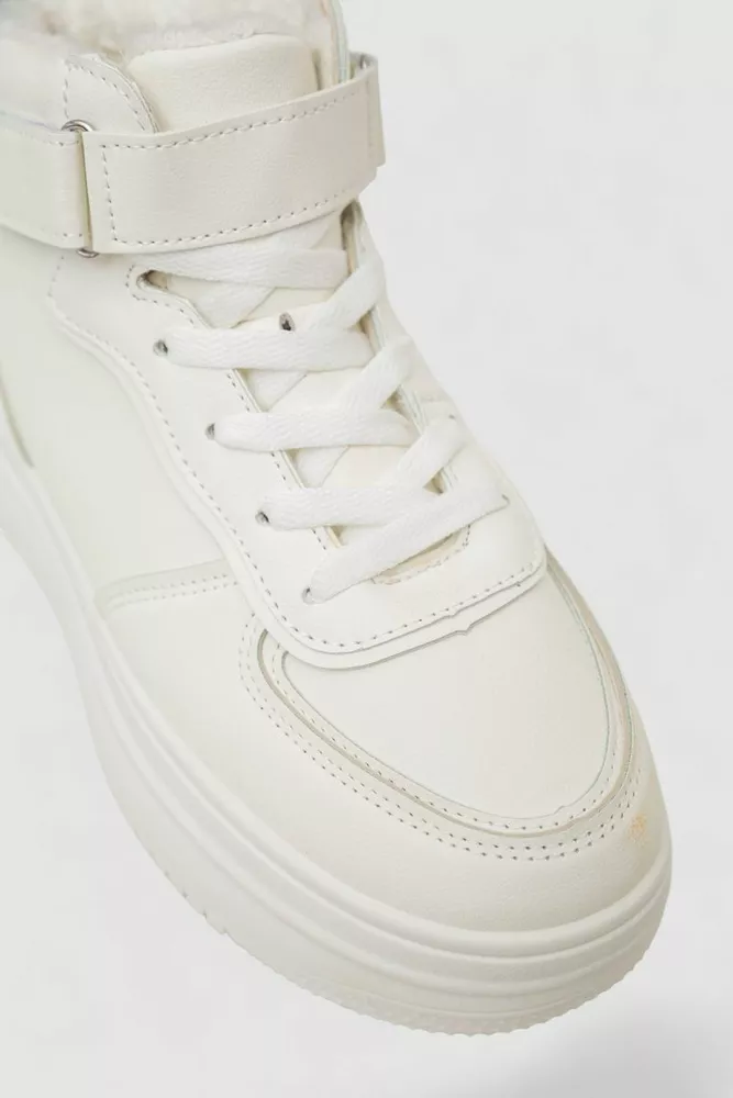 Купити Кросівки жіночі зимові на хутрі, колір білий, 248RAM03 - Фото №2