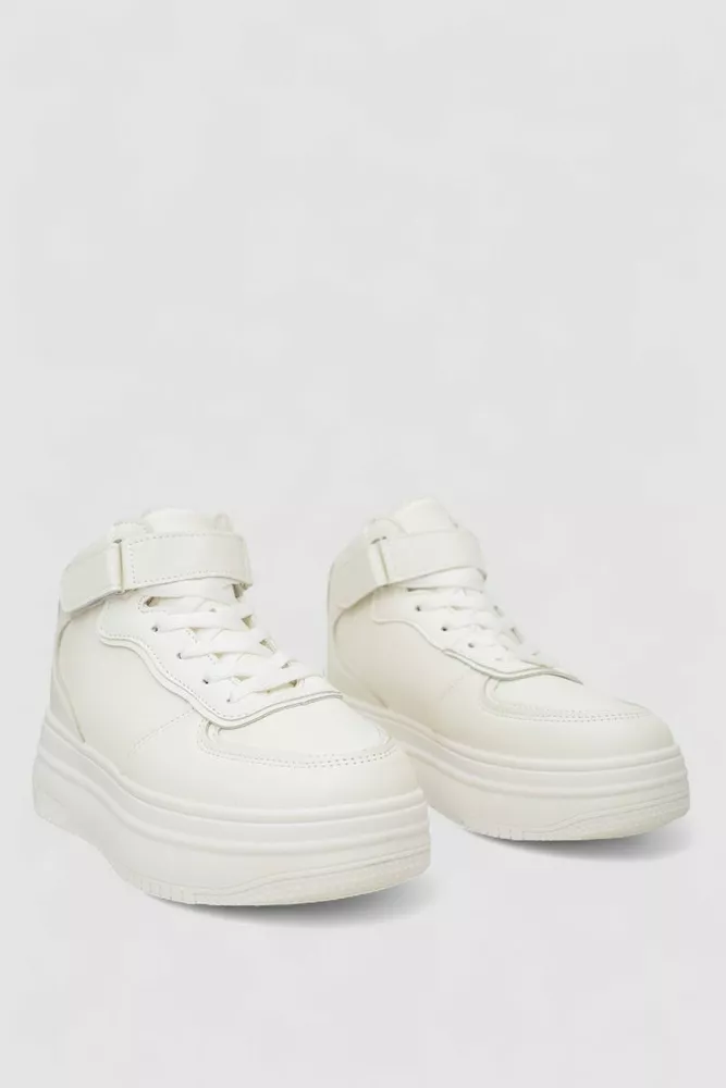 Купити Кросівки жіночі зимові на хутрі, колір білий, 248RAM03 - Фото №3