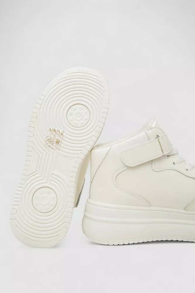 Купити Кросівки жіночі зимові на хутрі, колір білий, 248RAM03 - Фото №5