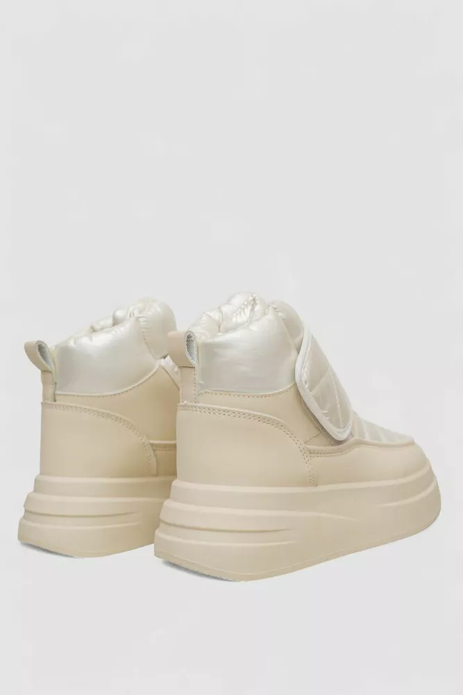 Купити Дутики жіночі зимові на хутрі, колір бежевий, 248RLM10 - Фото №4