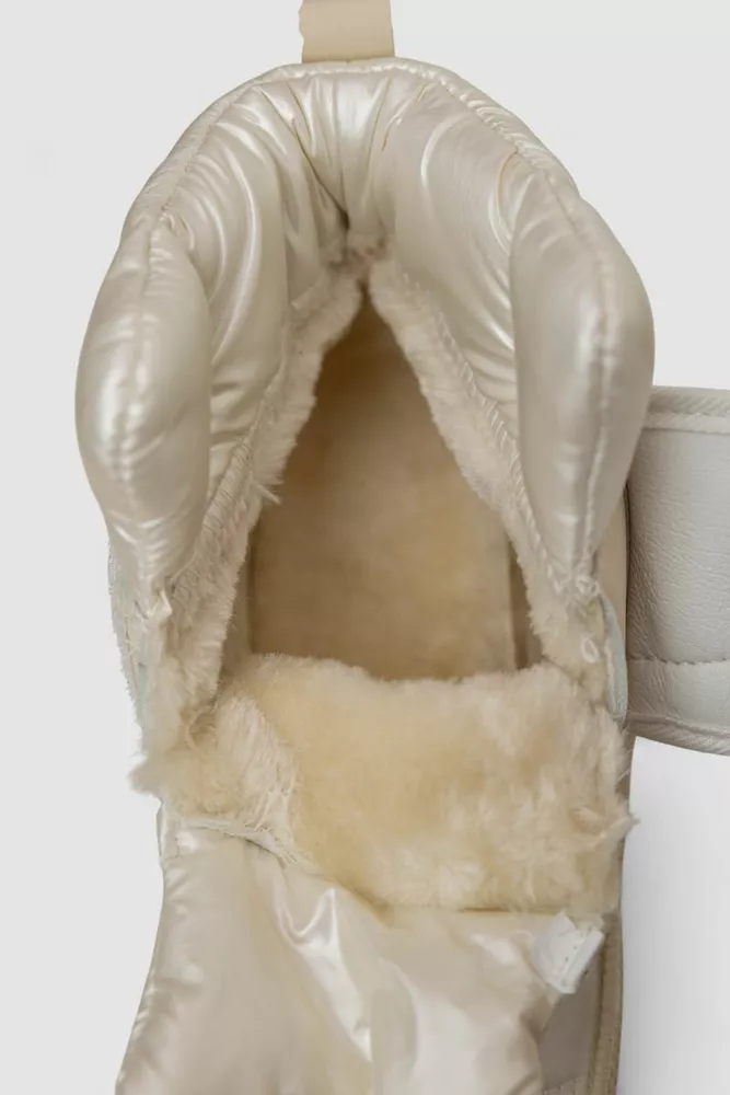 Купити Дутики жіночі зимові на хутрі, колір бежевий, 248RLM10 - Фото №6