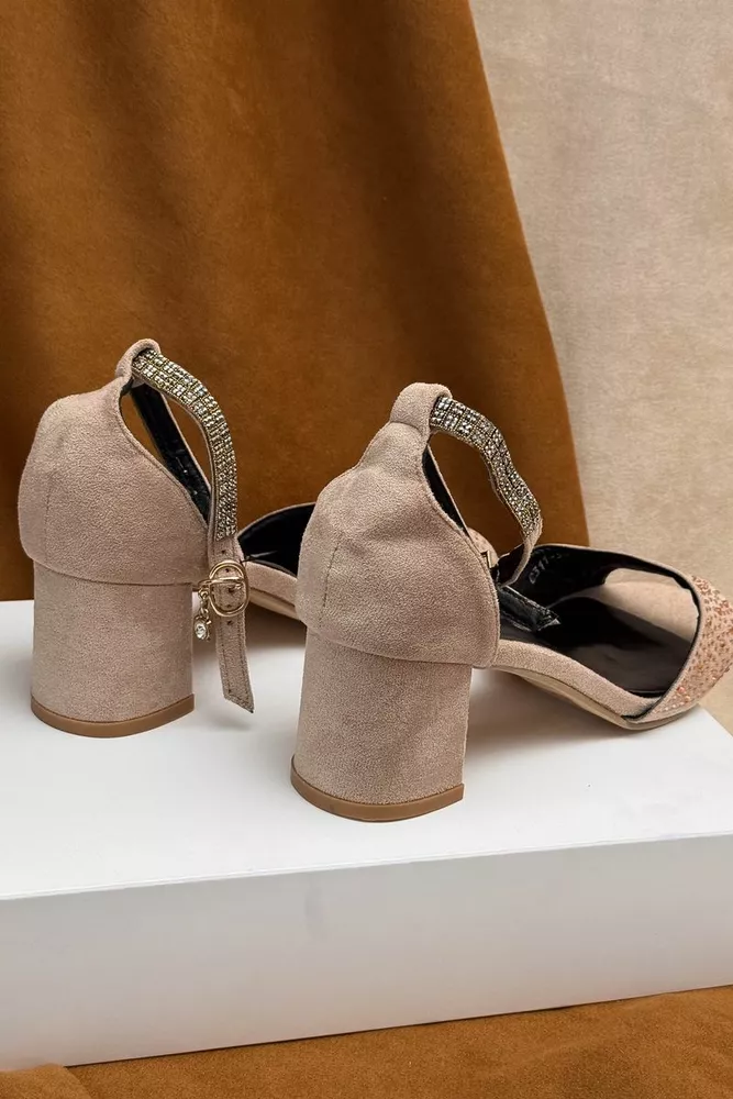 Купить Босоножки женские, цвет бежевый, 243RE311 - Фото №4