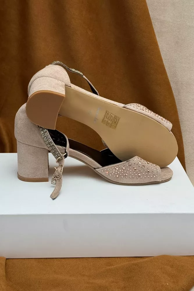 Купить Босоножки женские, цвет бежевый, 243RE311 - Фото №5