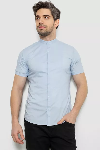 Сорочка чоловіча однотонна, колір блакитний, 186R2043