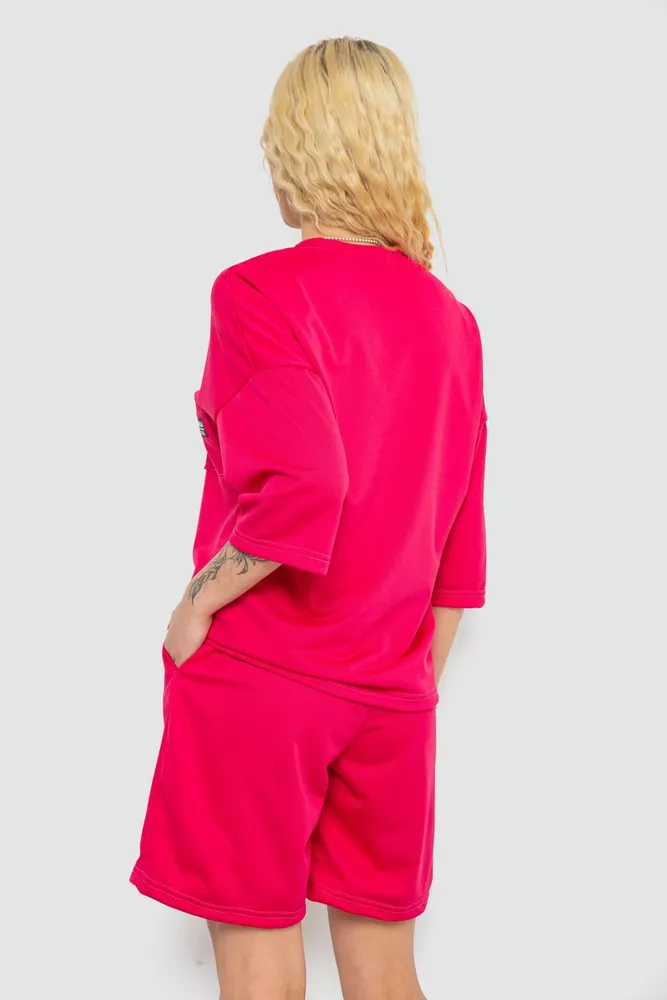 Купити Костюм жіночий однотонний  -уцінка, колір малиновий, 238R116-U - Фото №4