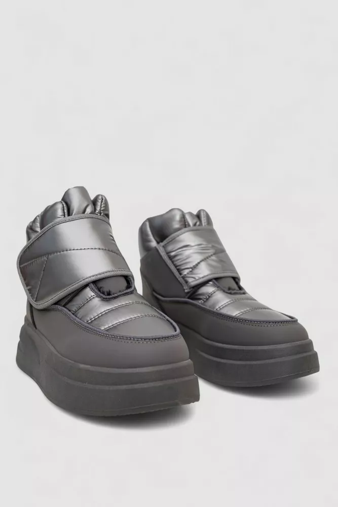 Купити Дутики жіночі зимові на хутрі, колір сірий, 248RLM10 - Фото №3