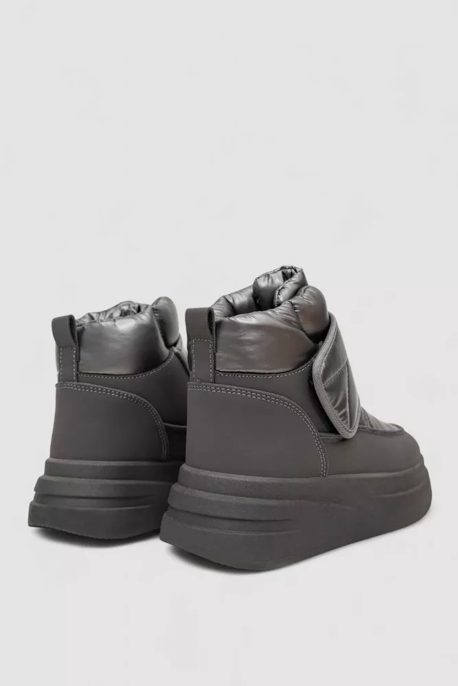 Купити Дутики жіночі зимові на хутрі, колір сірий, 248RLM10 - Фото №4