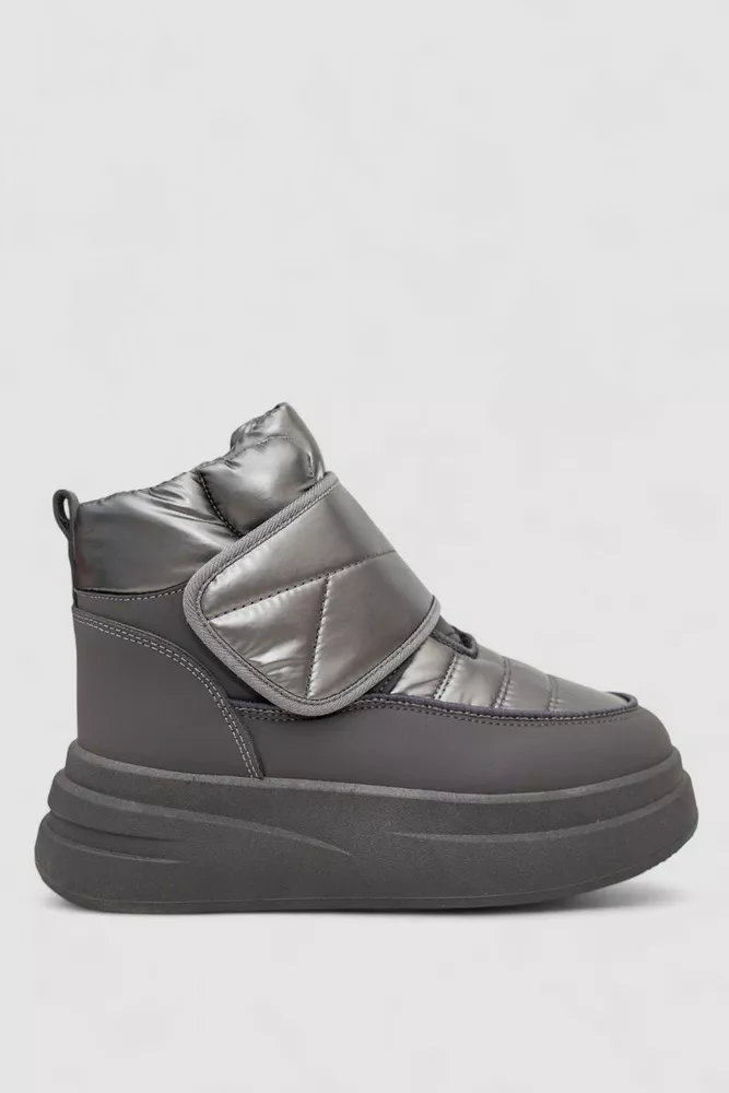 Купити Дутики жіночі зимові на хутрі, колір сірий, 248RLM10 - Фото №1