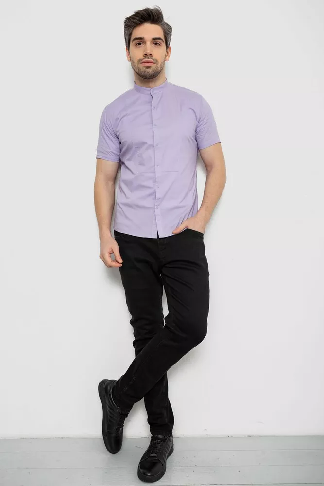 Купить Рубашка мужская однотонная, цвет сиреневый, 186R2043 - Фото №2