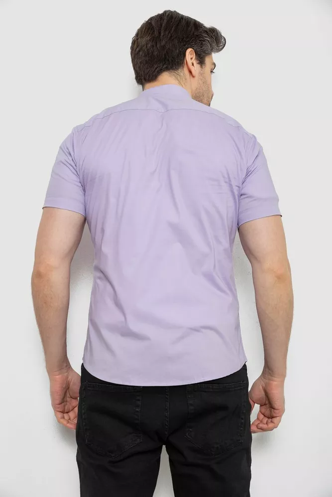 Купить Рубашка мужская однотонная, цвет сиреневый, 186R2043 - Фото №4