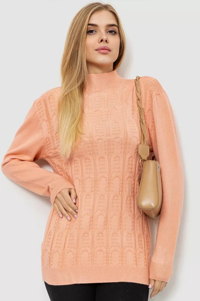 Купить Свитер женский  -уценка, цвет персиковый, 221R20PCS4-U-1 - Фото №1