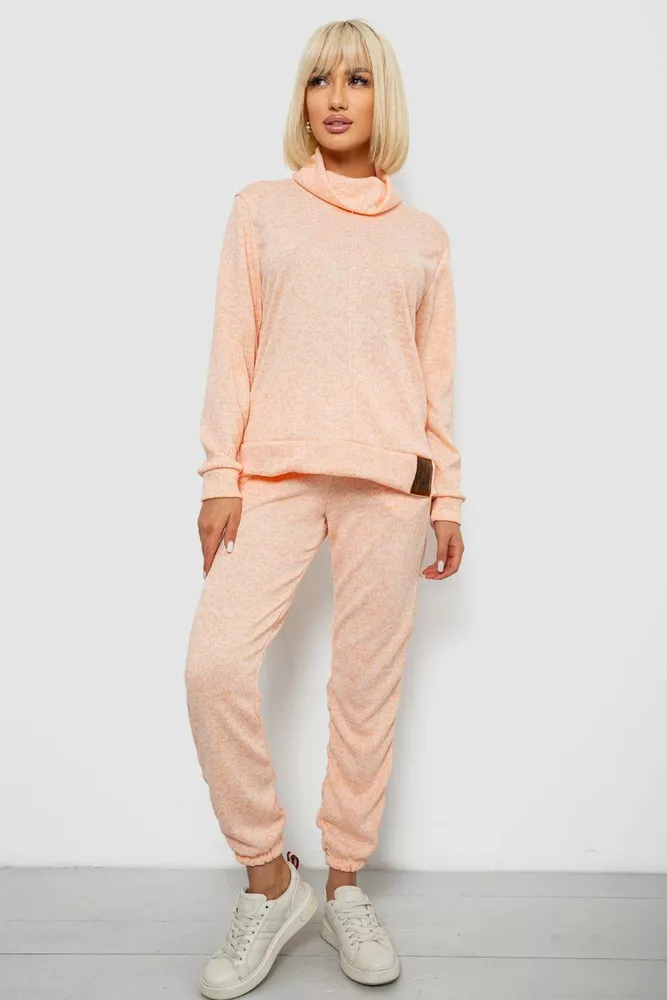 Купити Костюм жіночий повсякденний, колір персиковий, 257R123 - Фото №1