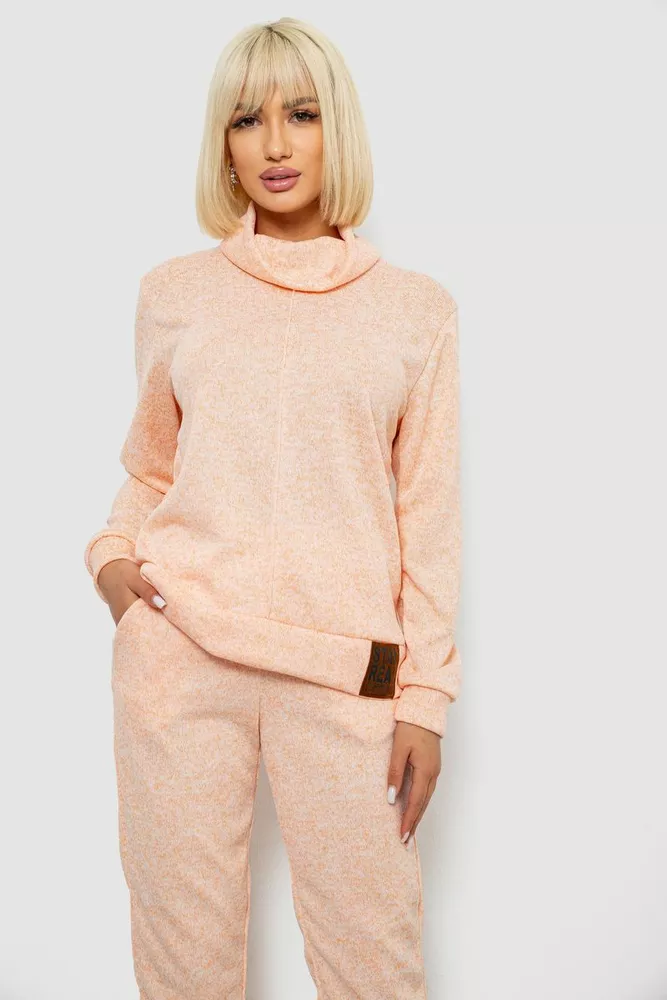Купити Костюм жіночий повсякденний, колір персиковий, 257R123 - Фото №2