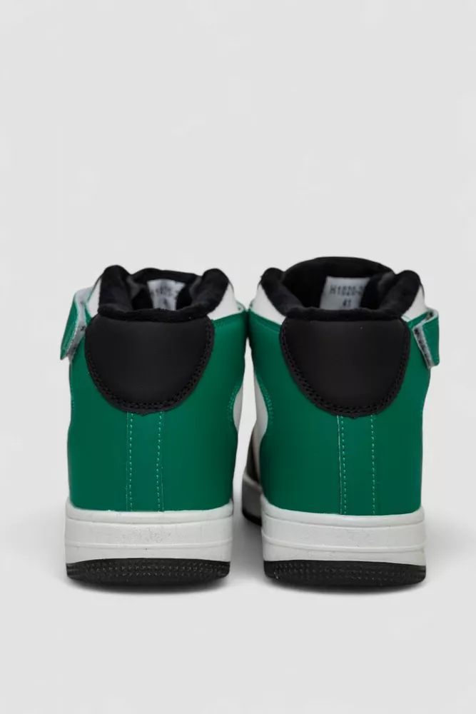 Купить Кроссовки мужские зимние на меху  -уценка, цвет бело-зеленый, 248RH1020-U-16 - Фото №4