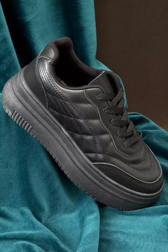 Купити Кросівки жіночі демісезонні, колір чорний, 248RBL21 оптом - Фото №3