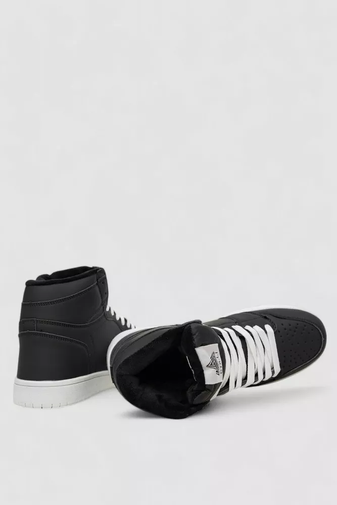 Купить Кроссовки мужские зимние на меху  -уценка, цвет черно-белый, 248RH1010-U-8 - Фото №5