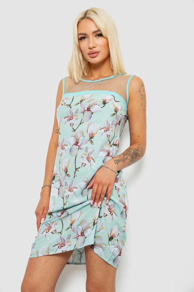 Купить Платье ткань софт, цвет мятный, 230R1510 - Фото №3