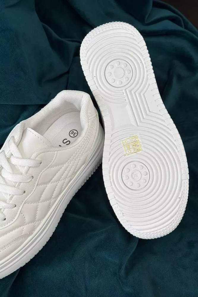 Купити Кросівки жіночі демісезонні, колір білий, 248RBL21 оптом - Фото №5