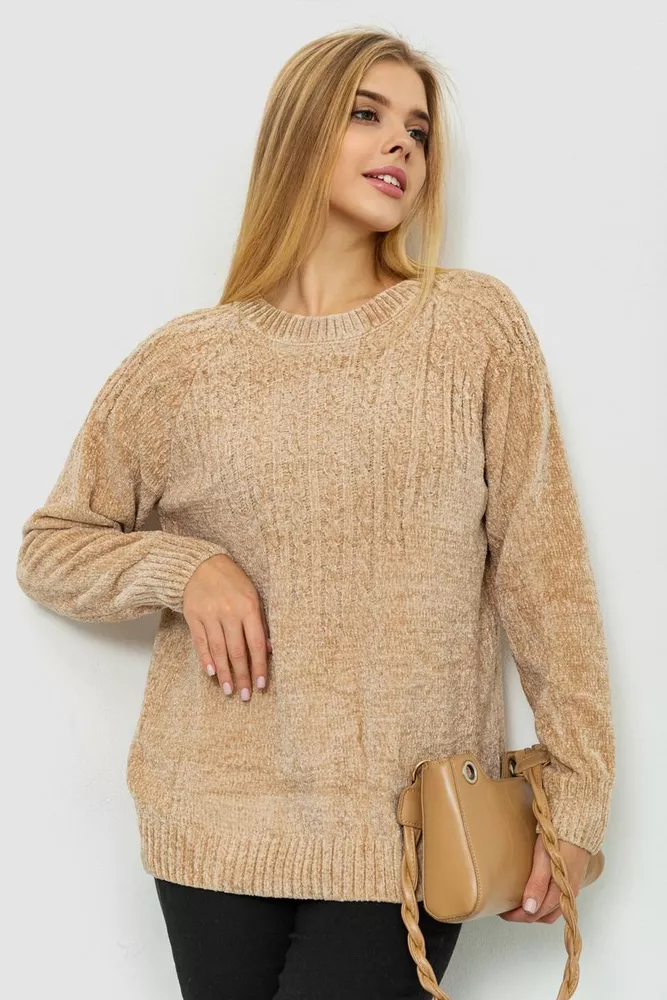 Купити Светр жіночий   -уцінка, колір бежевий, 221R20PCS02-U - Фото №1