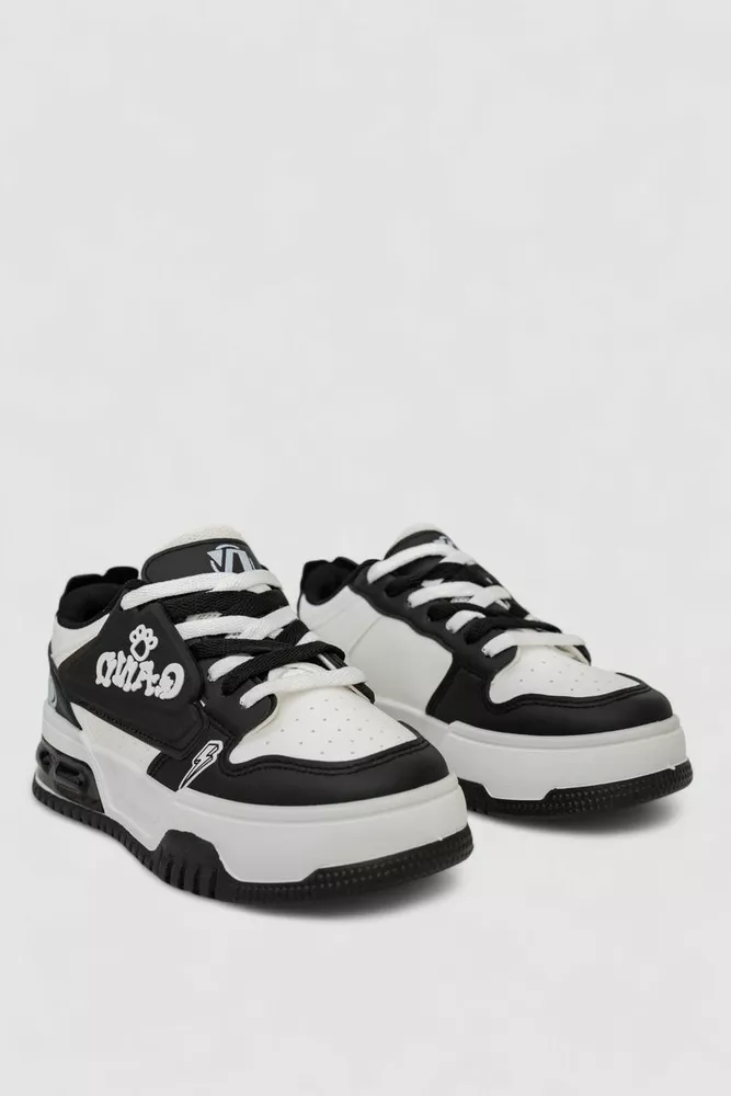 Купить Кроссовки женские  -уценка, цвет бело-черный, 256RCR-2-5-U-1 оптом - Фото №3