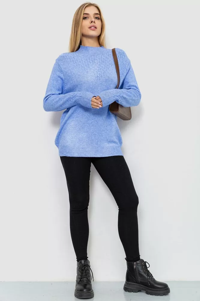 Купити Светр жіночий   -уцінка, колір блакитний, 221R20PCS14-U - Фото №3