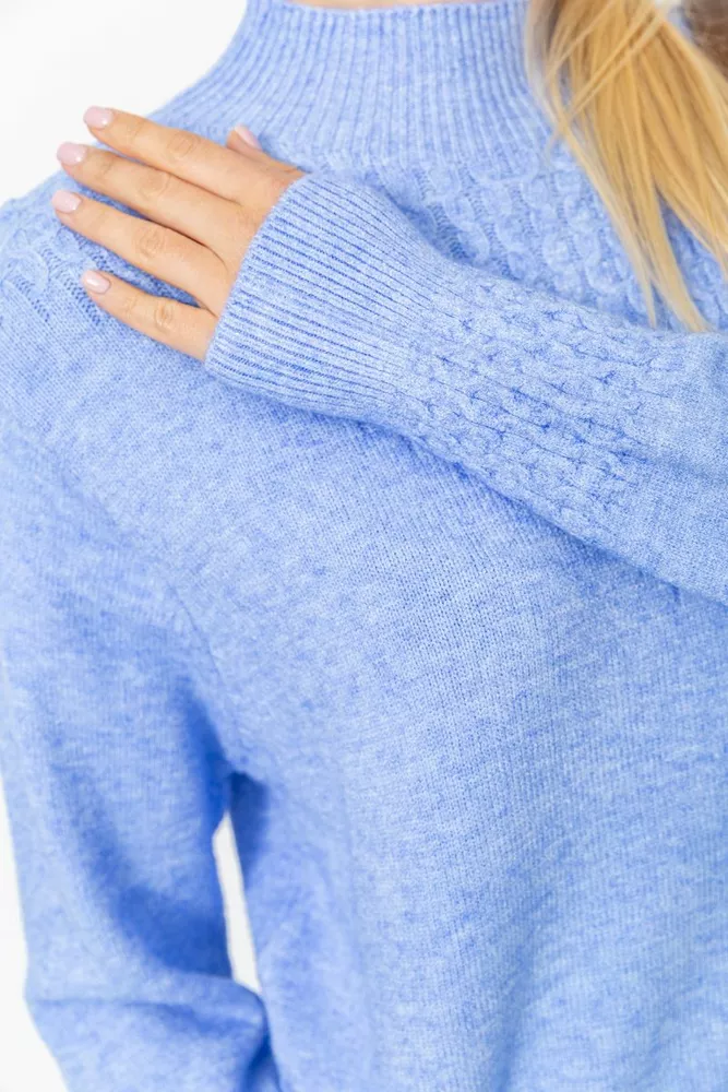 Купити Светр жіночий   -уцінка, колір блакитний, 221R20PCS14-U - Фото №6