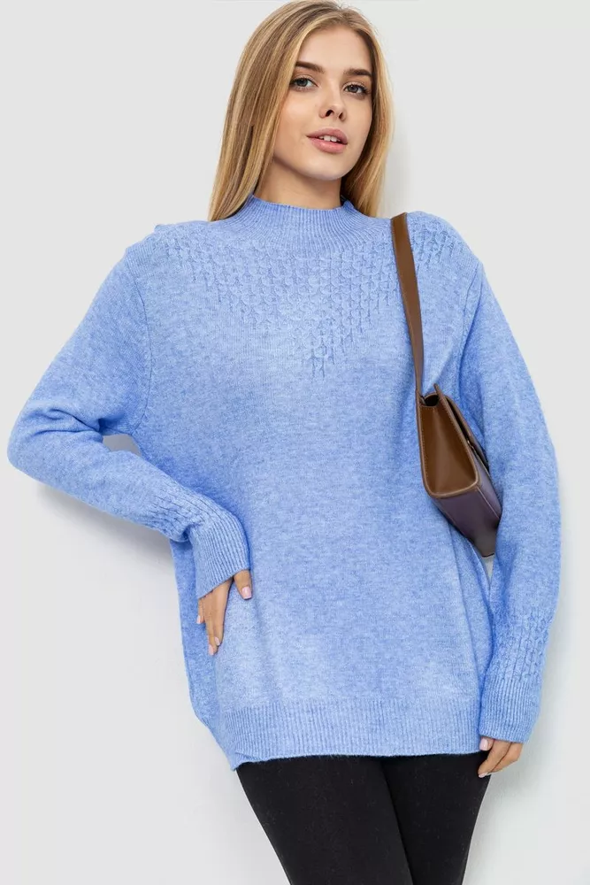 Купити Светр жіночий   -уцінка, колір блакитний, 221R20PCS14-U - Фото №1